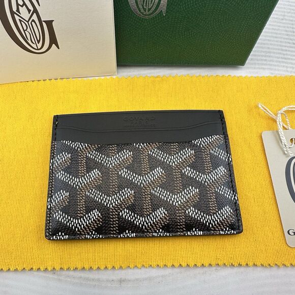 Goyard Saint-Sulpice Card Holder, Black & Brown Authentic Paris July 2025 - Picture 10 of 11